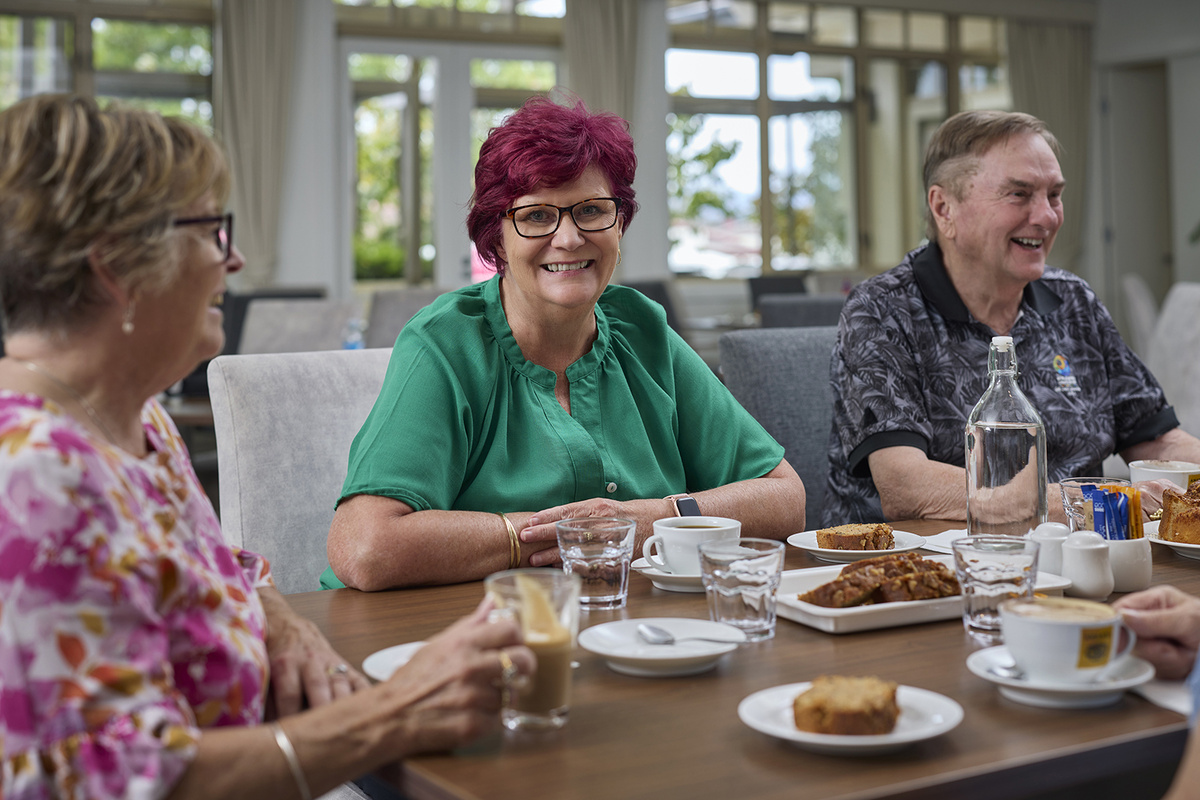 Residents Enjoying Coffee At Waverley Country Club Cafe