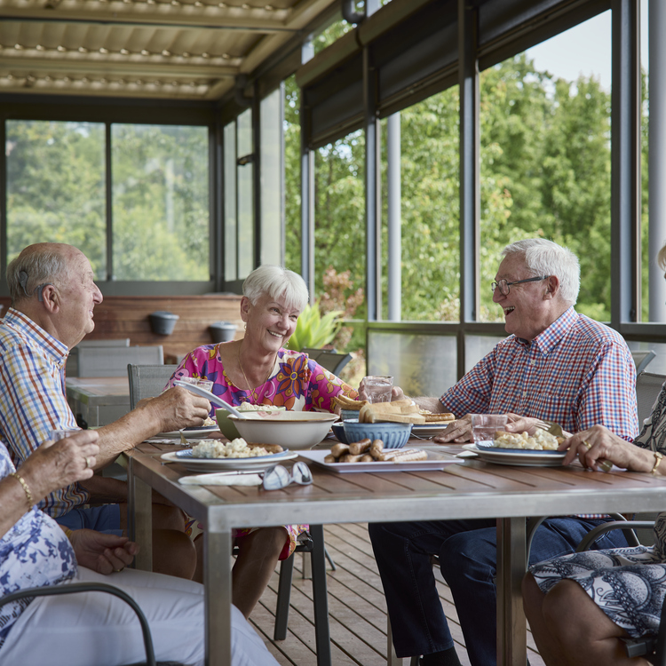 Residents discussing downsizing