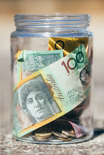 Jar of Australian money