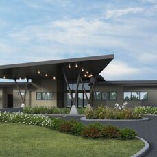 The modern new community centre at Buderim Gardens retirement village, Queensland.
