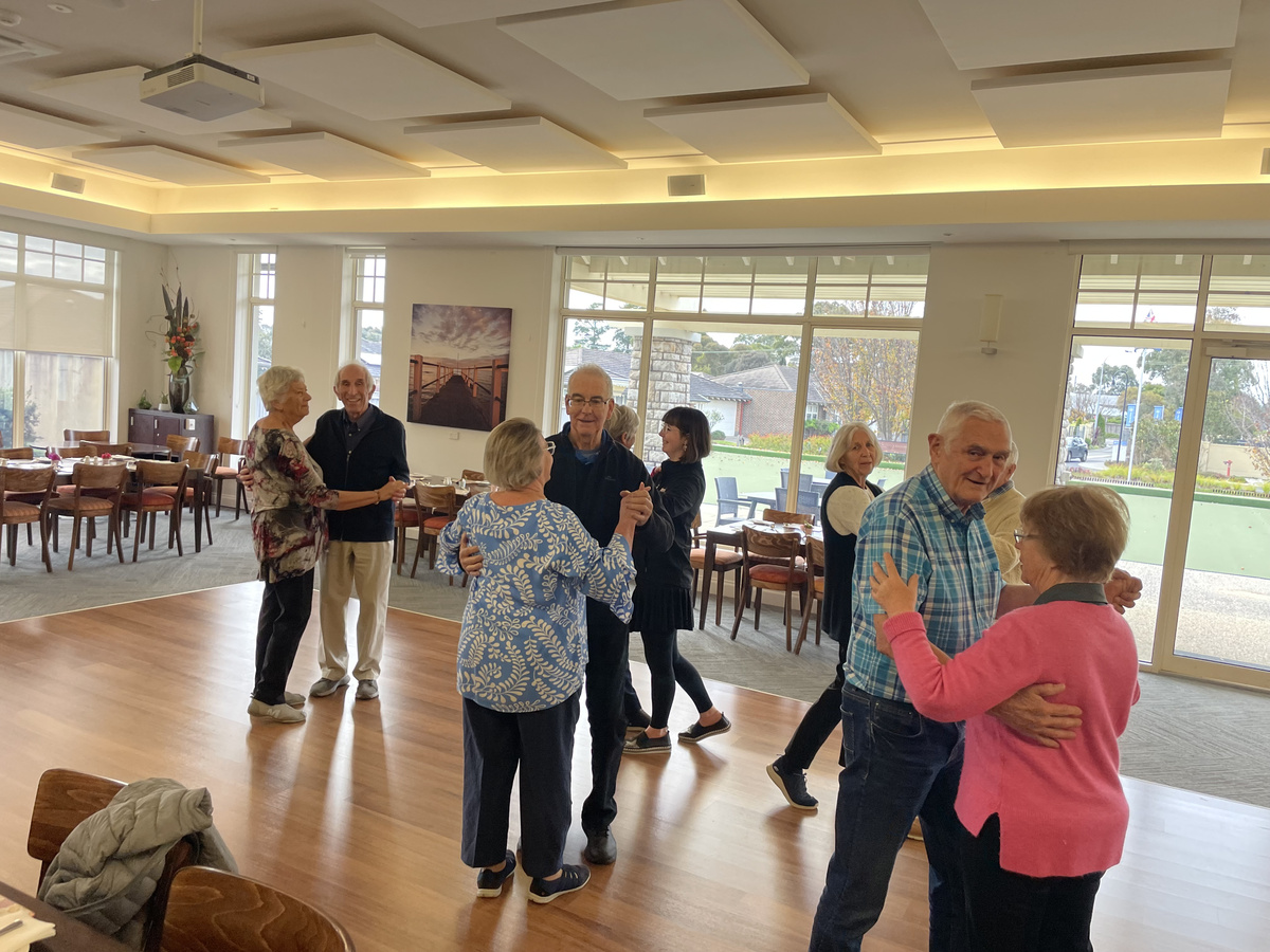 Residents having fun grooving to some of their favourite songs