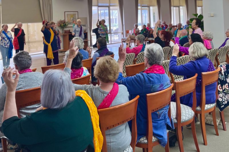 The residents of Waterford Valley Park grooving to Bollywood beats