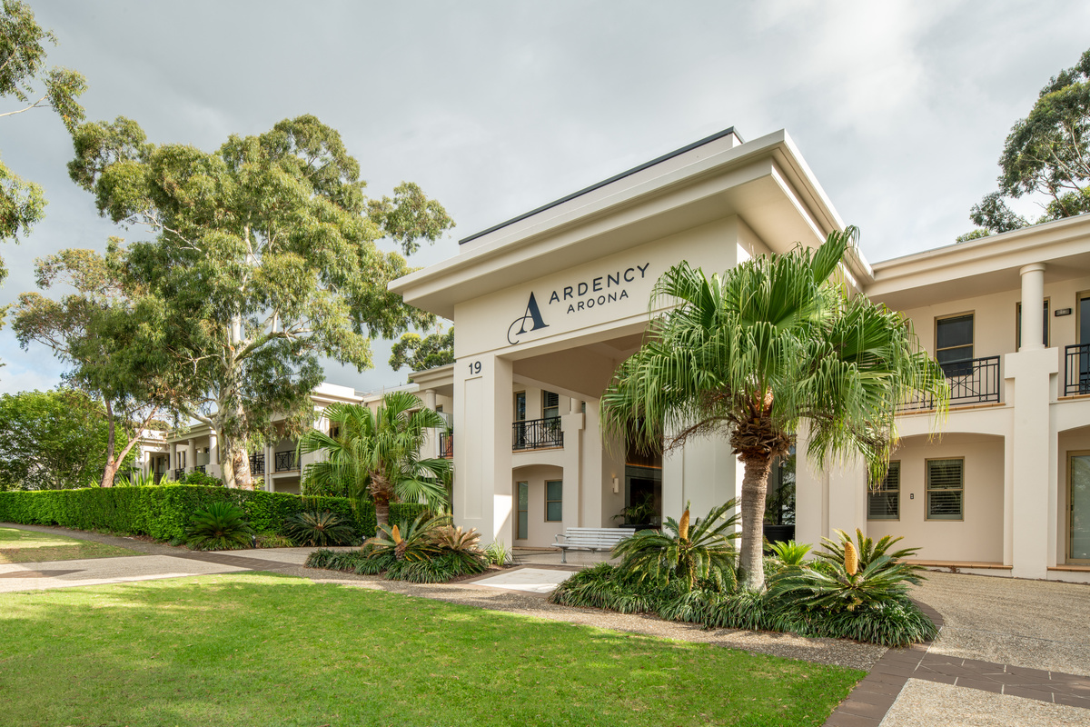 Front entrance of Ardency Aroona 