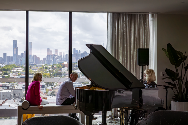 Grand Piano an dcity views at Ardency Kennedy Place