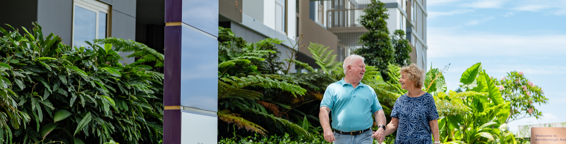 Residents holding hands and walking through Bernborough Ascot