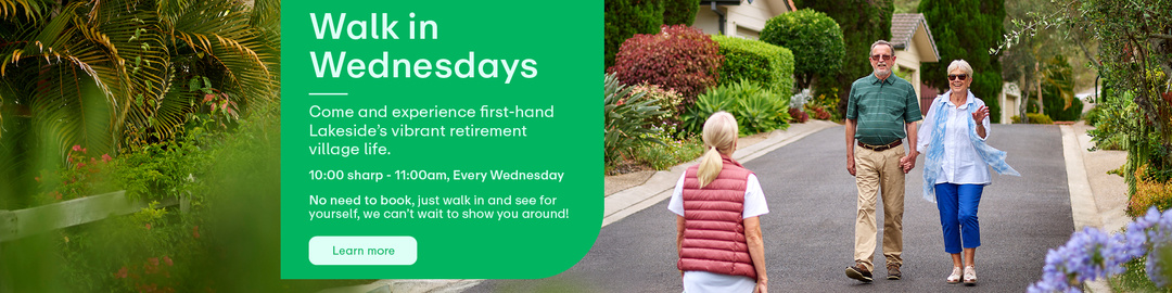 Lakeside Retirement Village Walk in Wednesdays