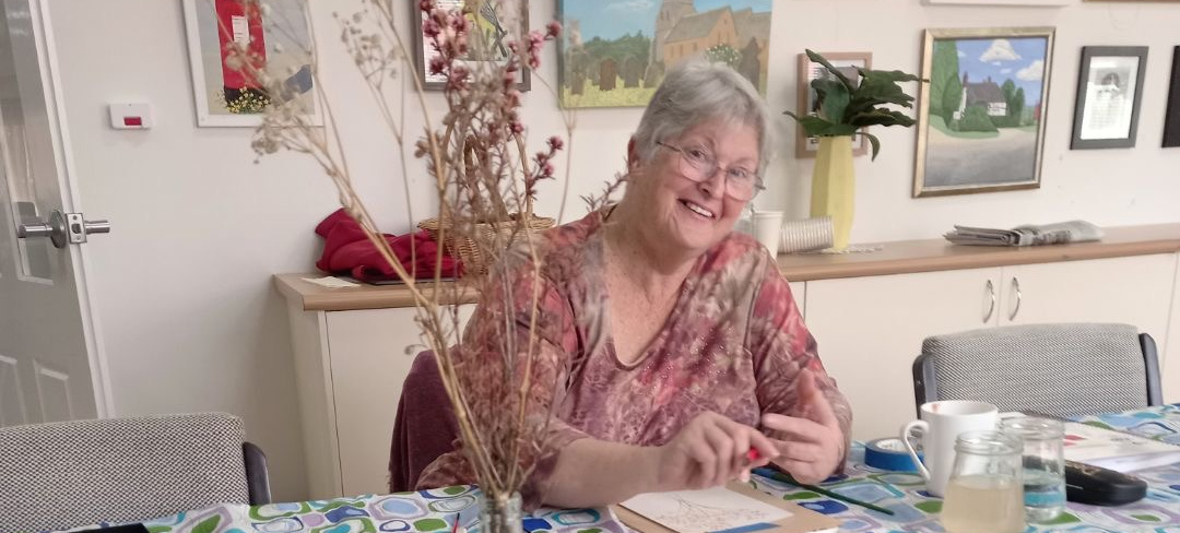 Resident Denise secured a grant and arranged for an art teacher to start the classes