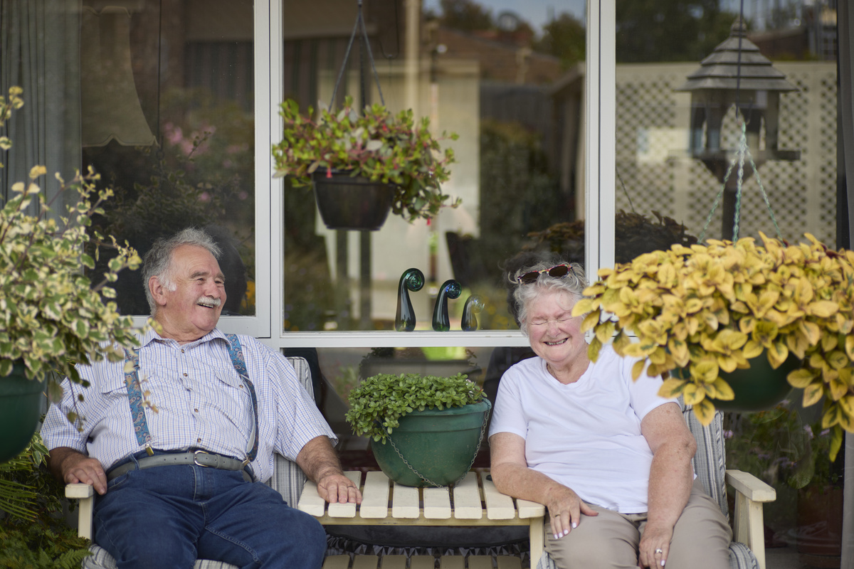 Koorootang Court Residents enjoying their front yard