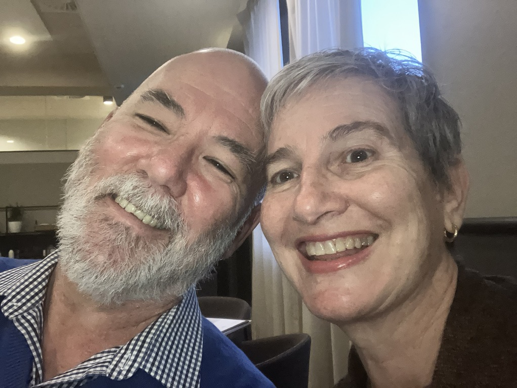 Harry and Margaret's close up shot smiling at the camera