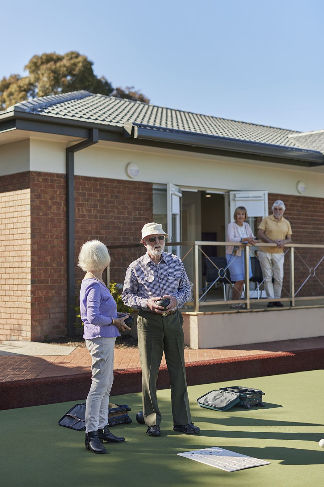 FHRA Forest Hills Residents having a chat on the bowling green