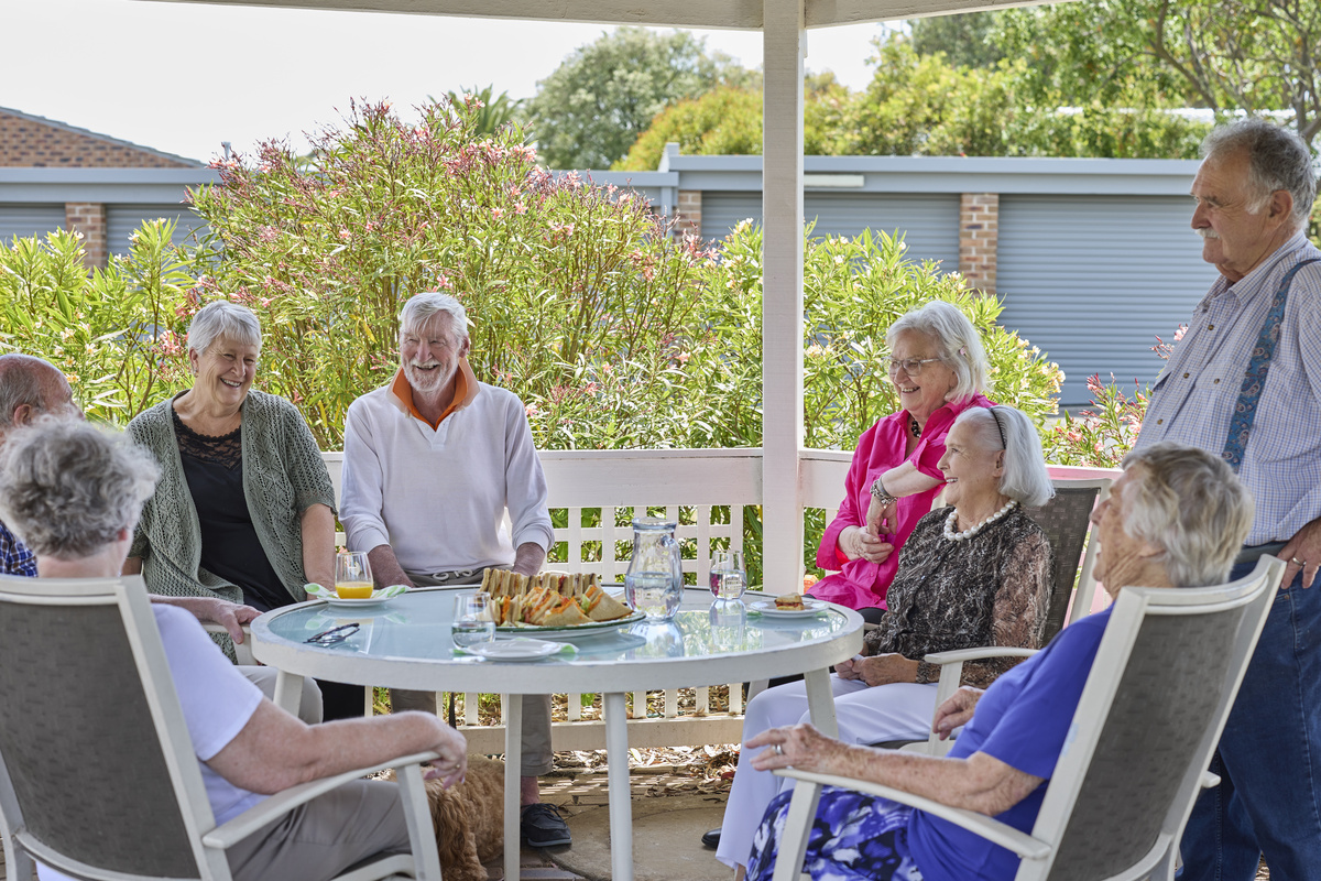 Koorootang Court Residents laughing together v2