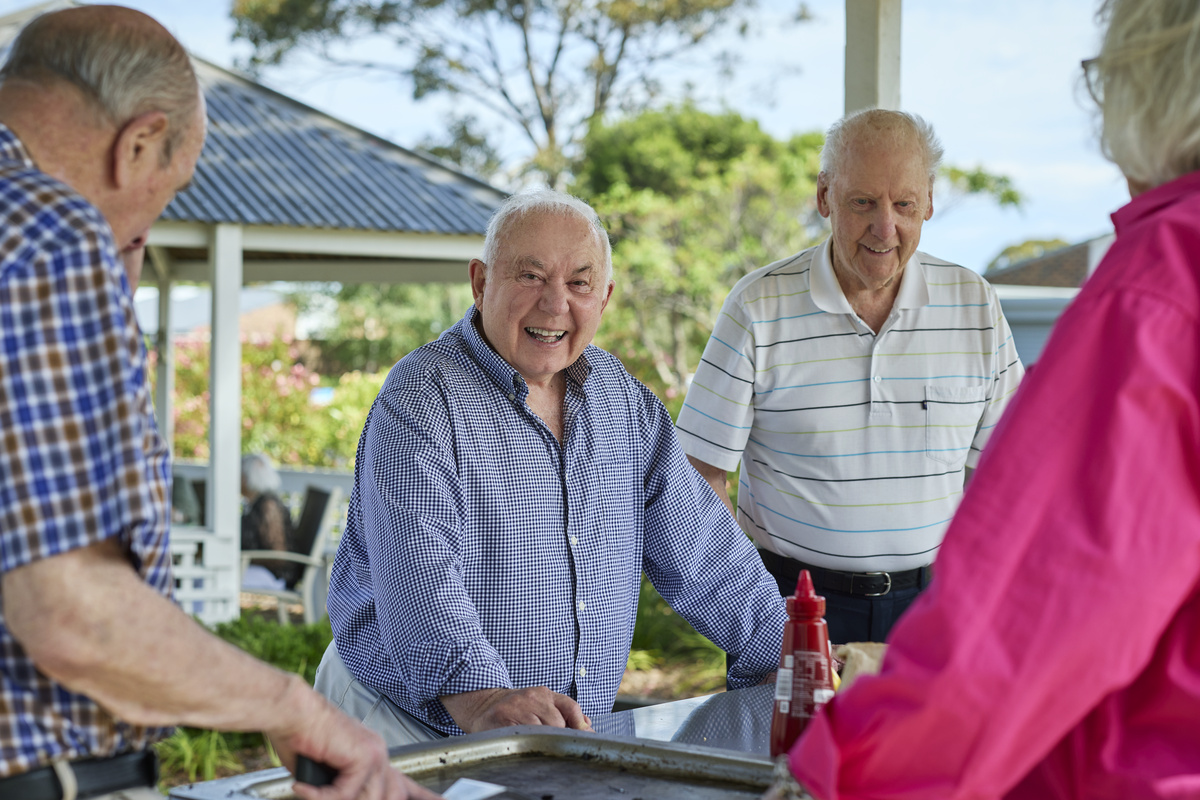 Residents enjoying bbq