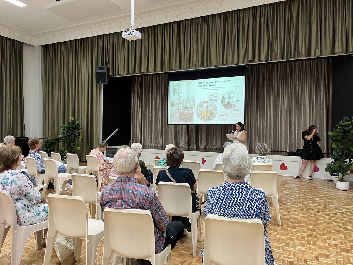 A group of seniors attending the session