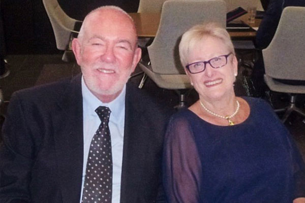 Tony and janne on the day of their wedding