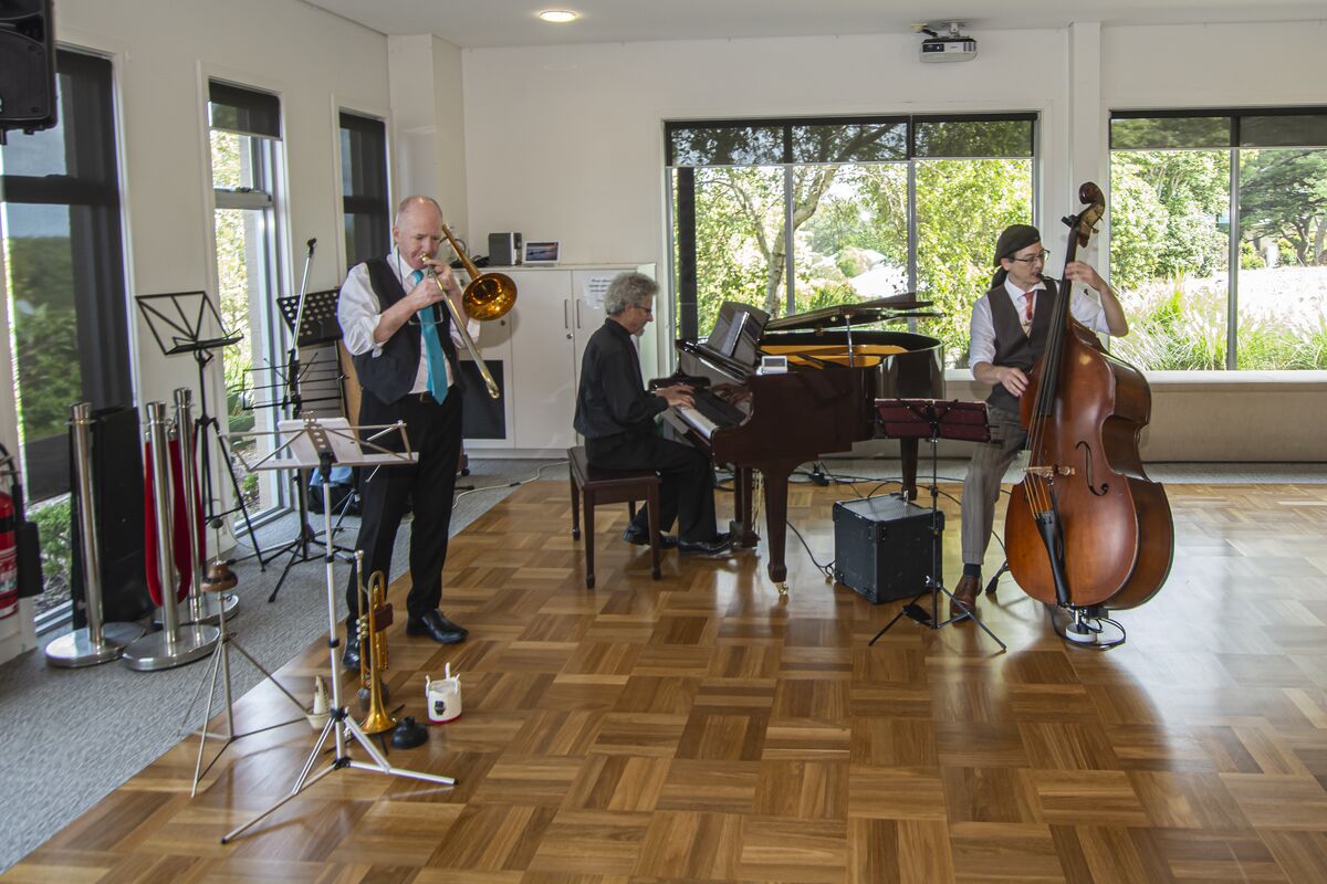 Coastal Waters welcomed a swing band for the Inspired Retired event