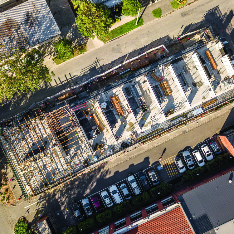 Gramercy Terraces aerial image of construction progress