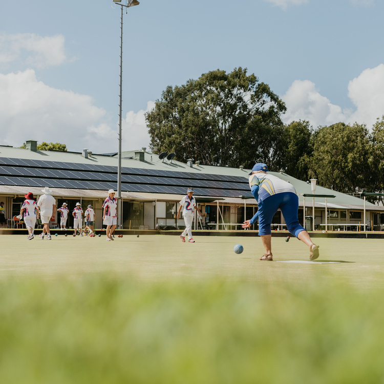 residents playing bowls outdoors 