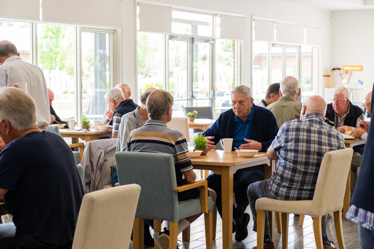 Lisa, resident of The Grove looks at the camera and smiles