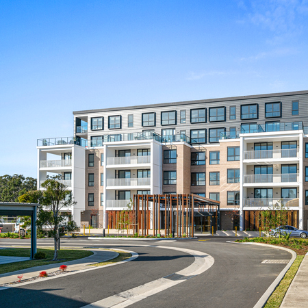 The front facade of the Kingfisher Grove in Jordan Springs in NSW.