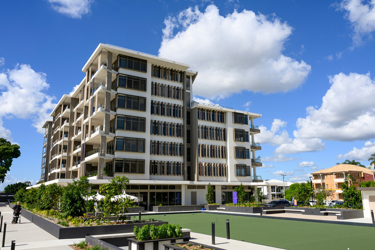 the facade of Poinciana House