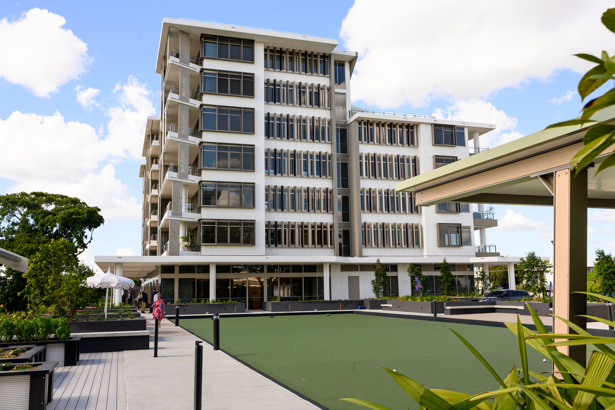 The front facade of the poinciana house