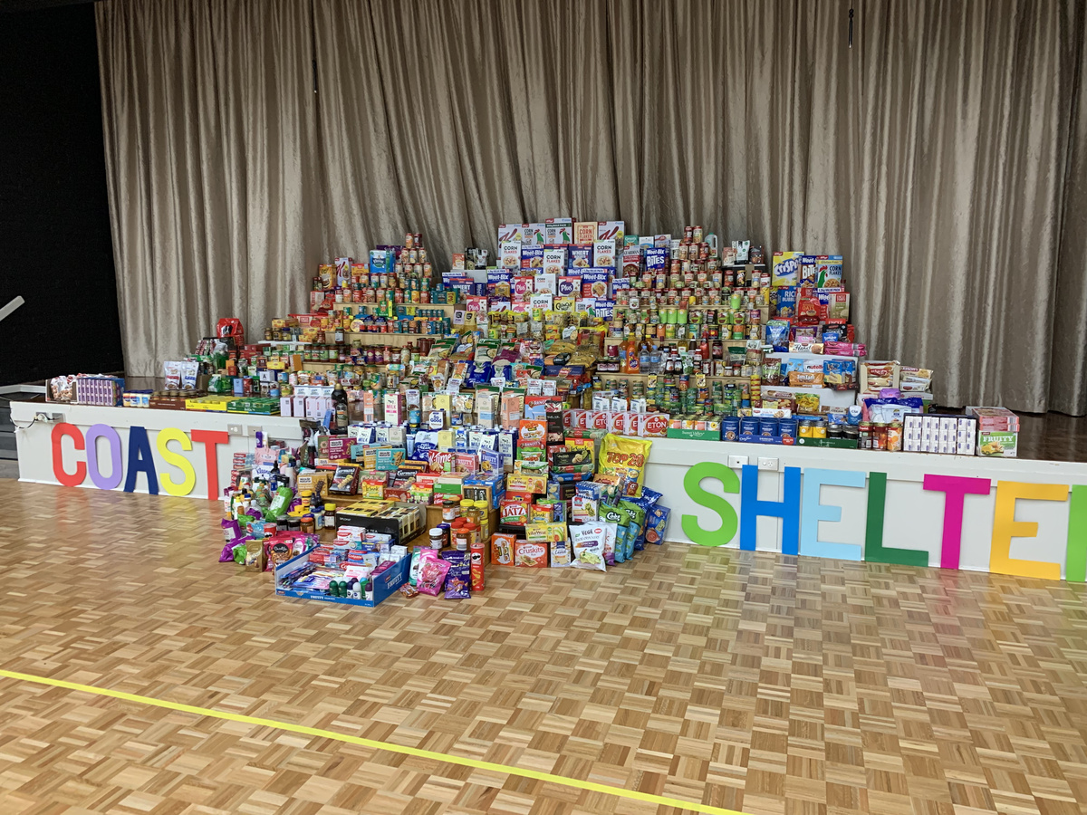 Residents who run a food drive donated a huge amount of food and $1,400 in cash 