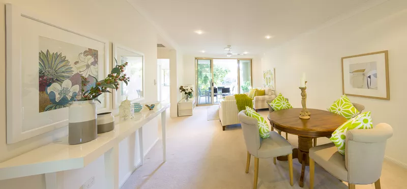 The Gardens On Lindfield Village lounge and dining room with natural light