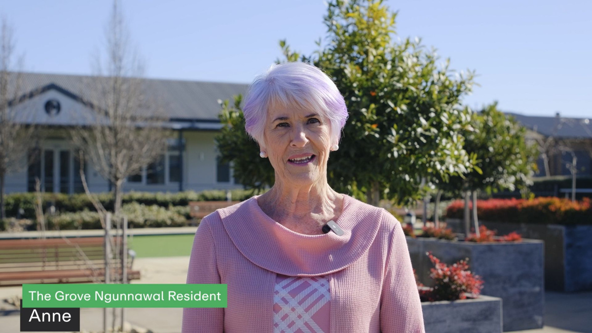 Meet Anne - Resident testimonial The Grove at Ngunnawal