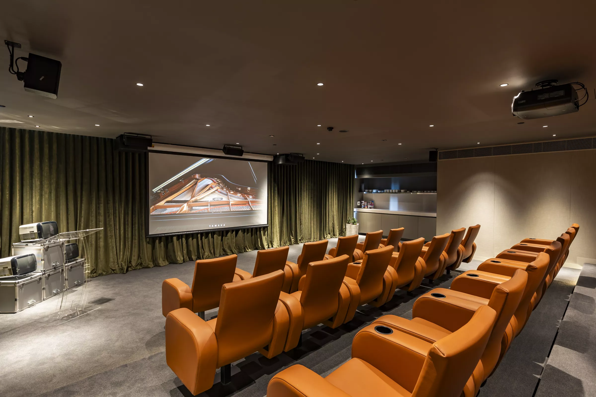 Ardency Kennedy Place Cinema with chairs and screen