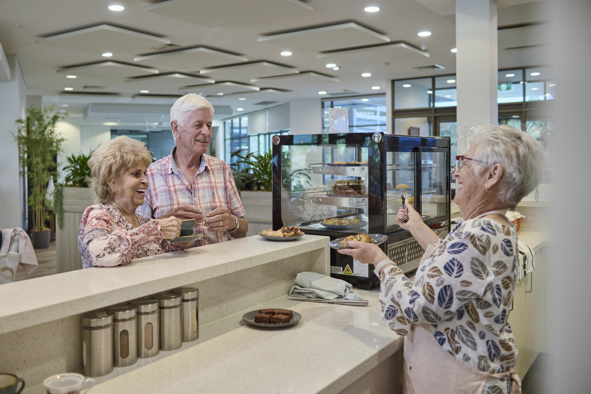 Morning tea at the resident led cafe