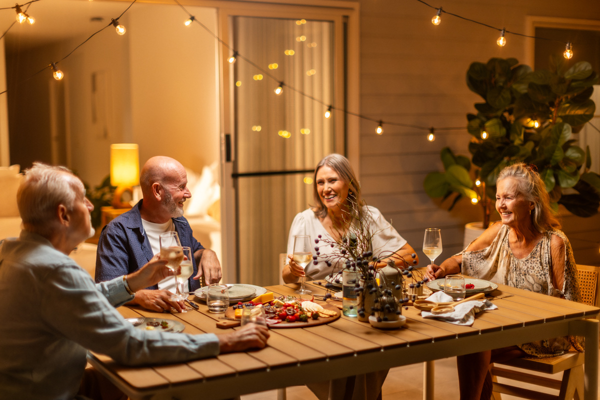 Retirees relaxing at Sunrise Beach Village