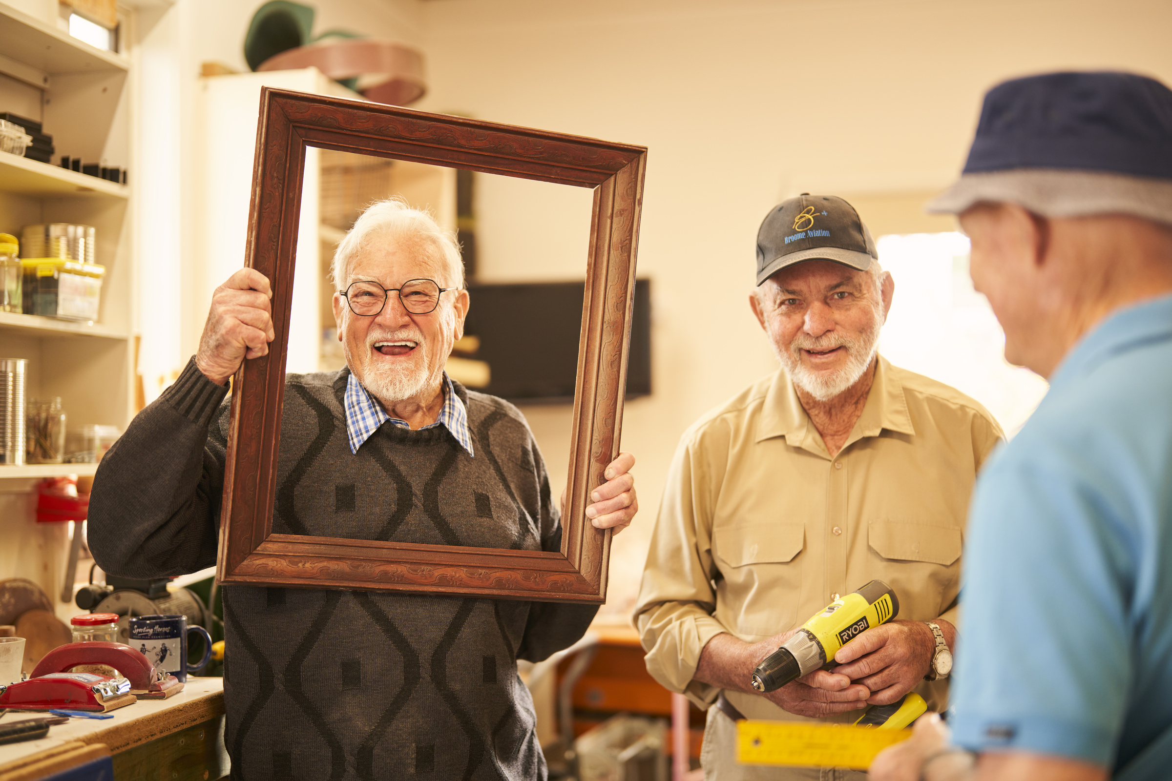 Isabella Gardens Lifestyle Photoshoot Men's hobby and workshed