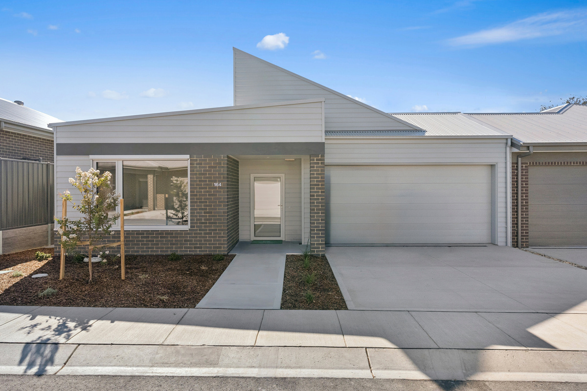 An exterior shot of the Passive House at The Grove, showing design details that aid thermal capture