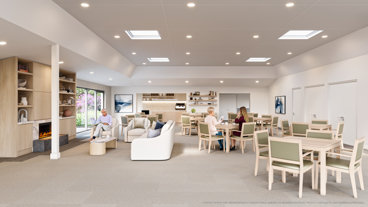 Forest Hills Apartment Living Area Render