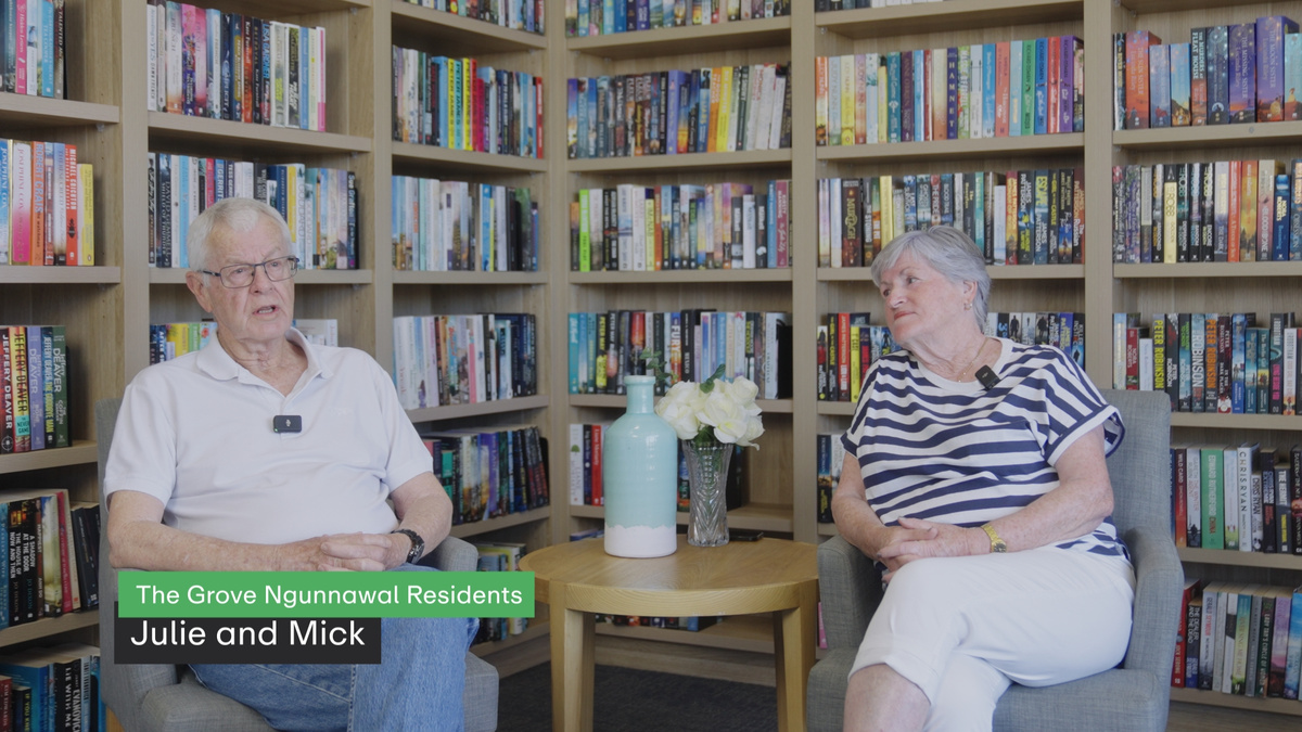 Meet Julie and Mick - Resident testimonial The Grove at Ngunnawal