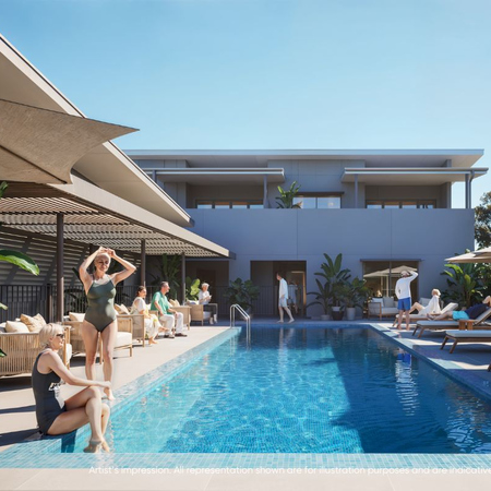 Sunrise Beach Village Pool Render