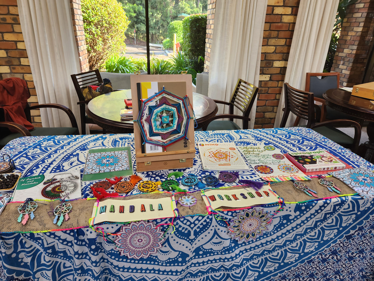 The creative display of the Mandala art that the residents made