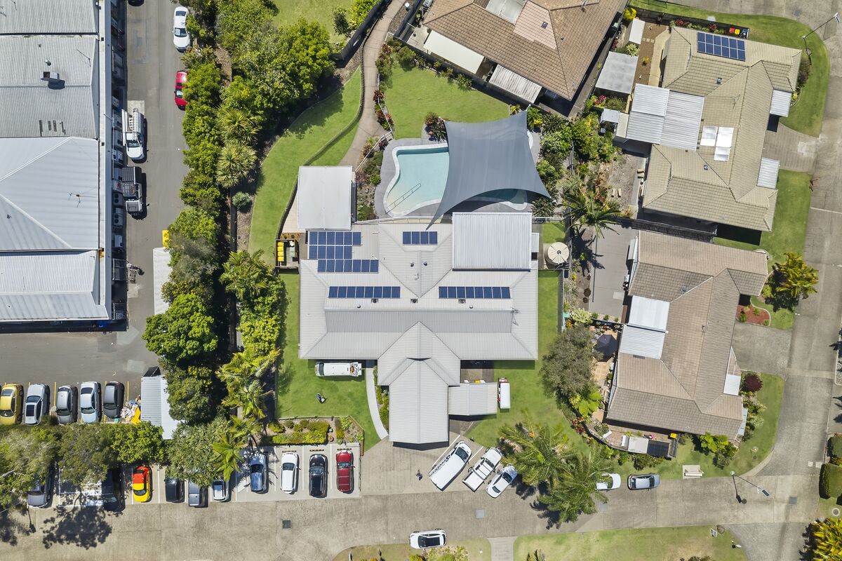 Aerial shot of the Noosa Outlook retirement village