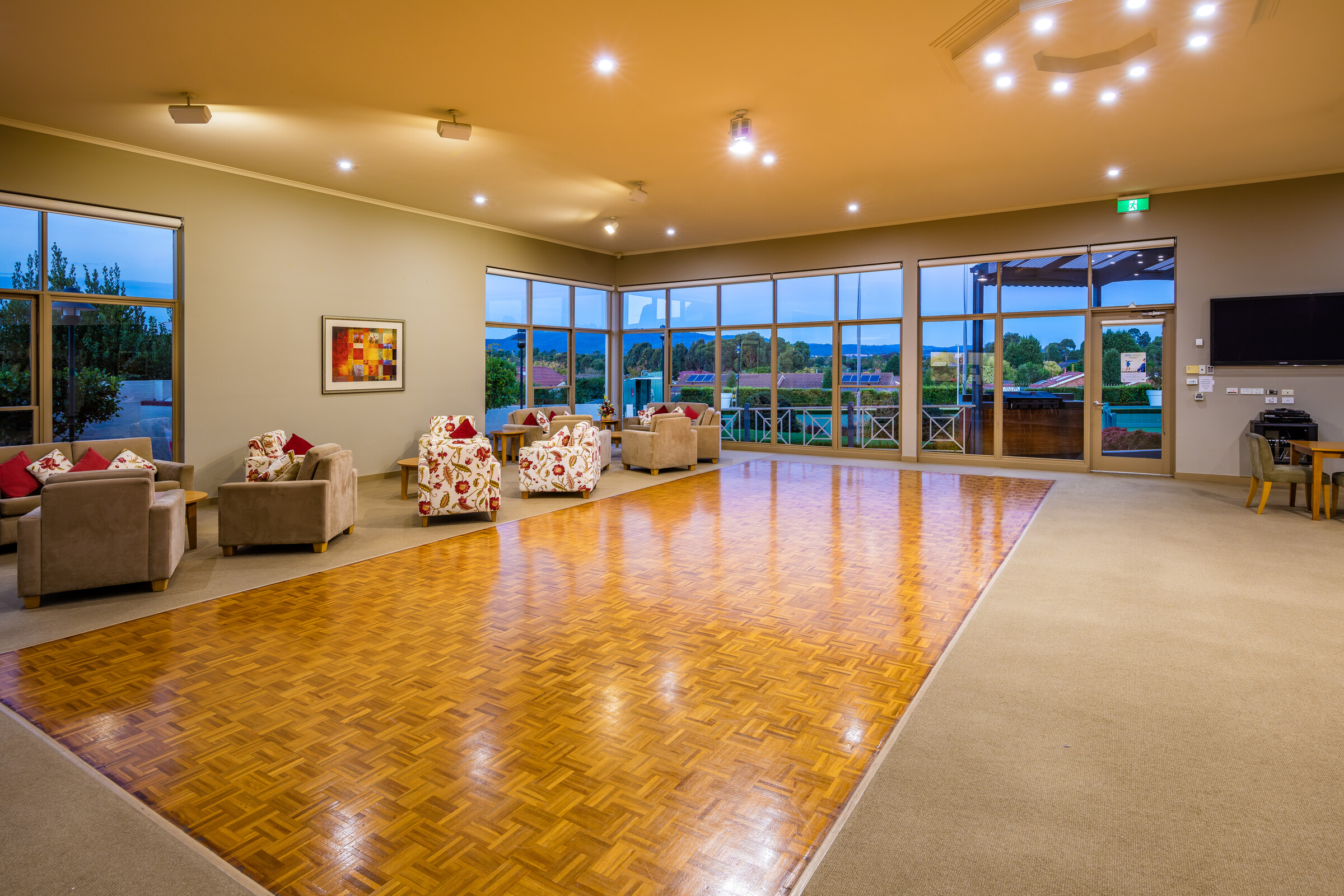 Peppertree Hill dance floor beside lounge and dining area