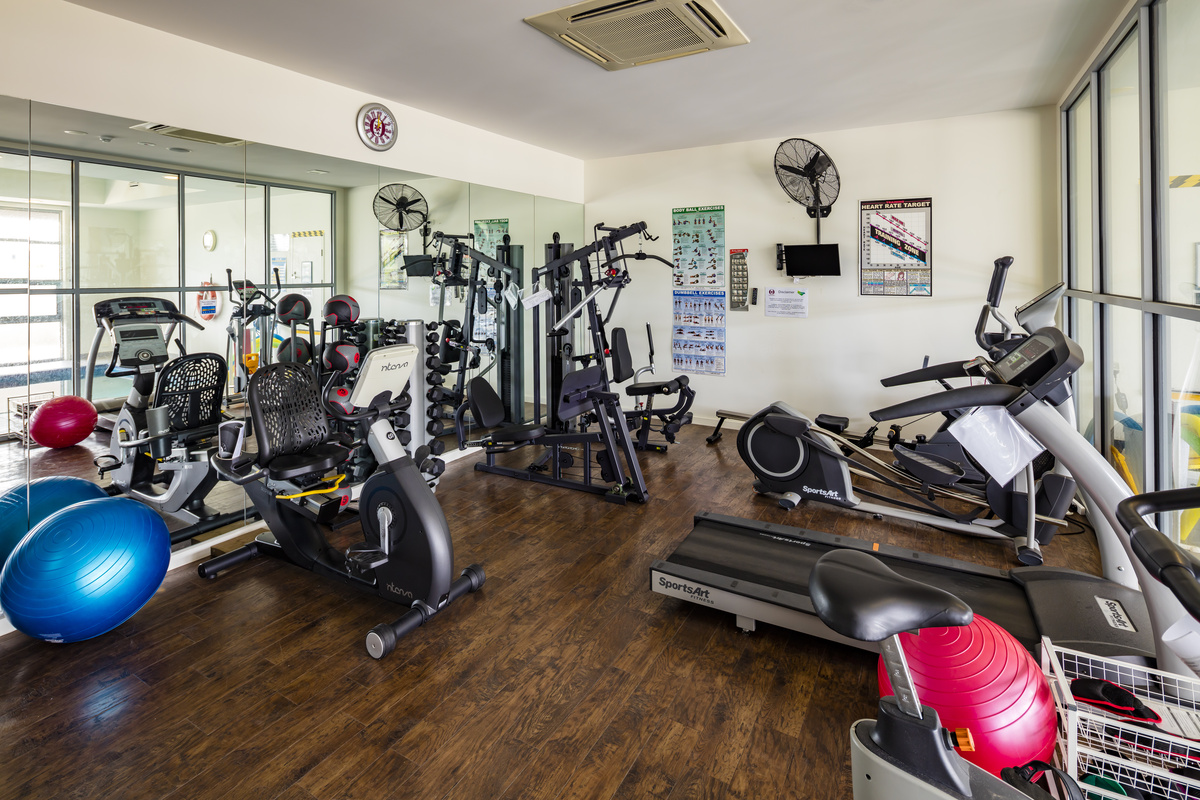 Caesia Gardens gymnasium with equipment