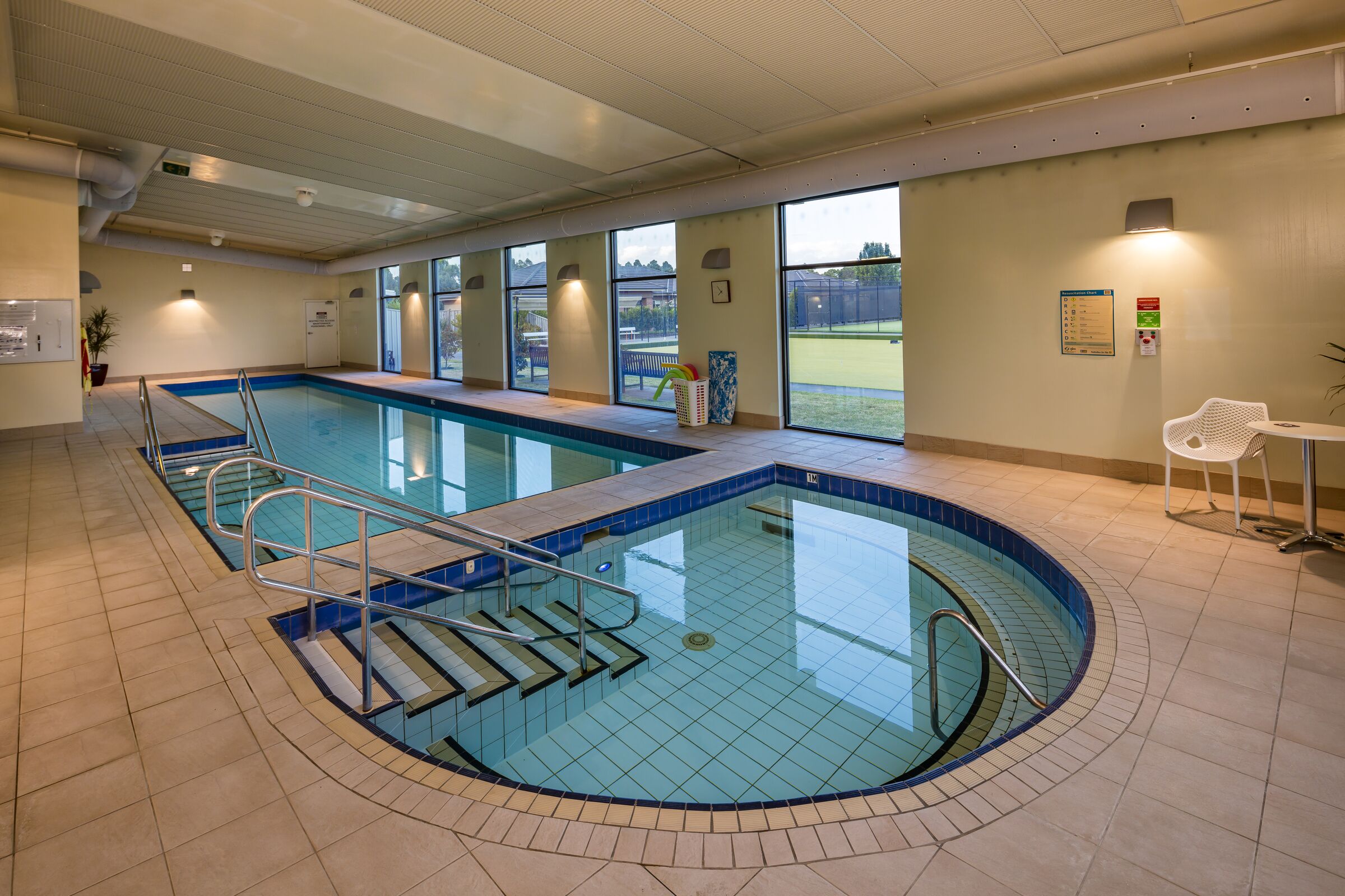 Waterford Park good sized indoor swimming pool and spa