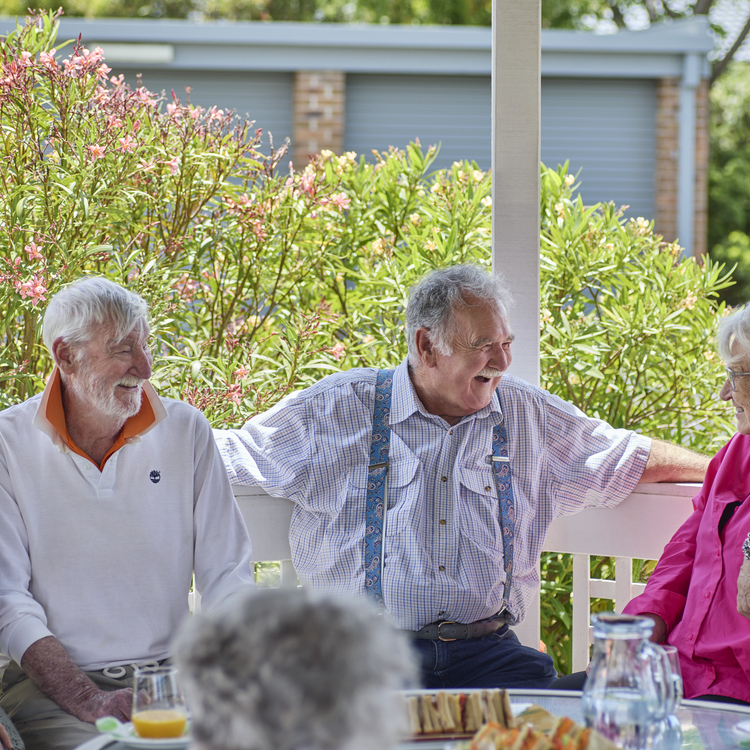 Koorootang Court Resident enjoying the BBQ