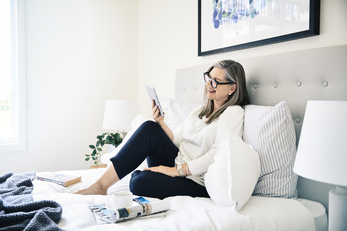 Some apps remind you to take your medication, help you video call your friends and family or listen to books instead of reading them