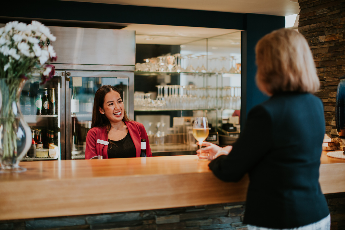 A drink at The Baytree bar