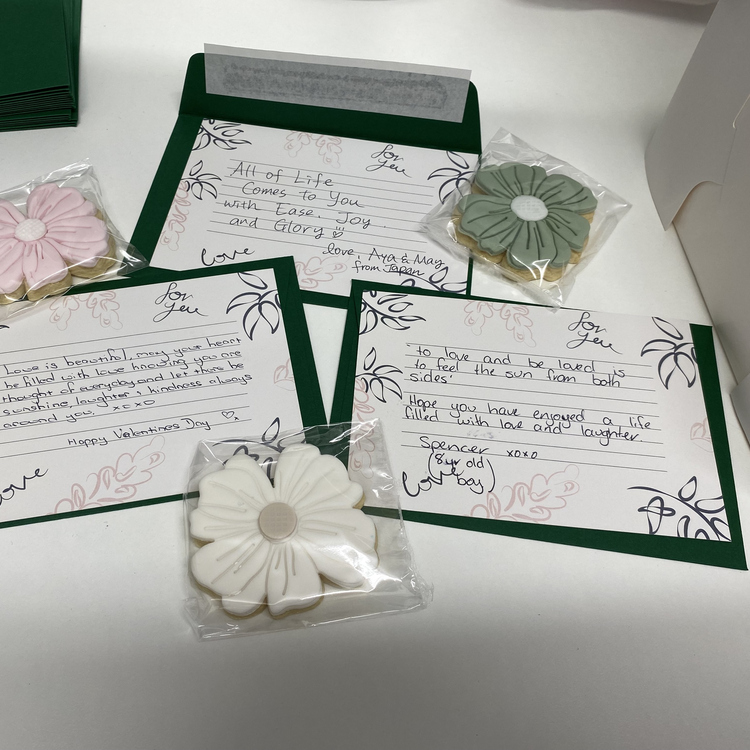 Postcards sent to residents from strangers on Valentine's Day